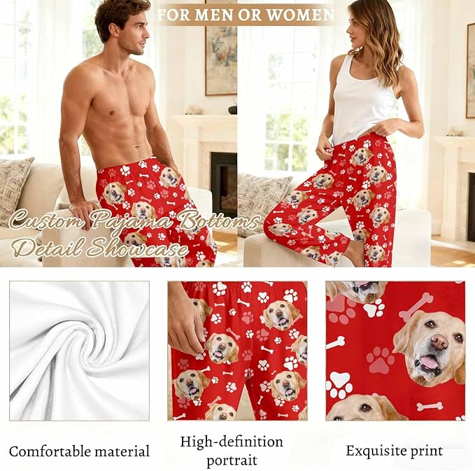 Custom Couple Pajama Pants Sock - Image 6