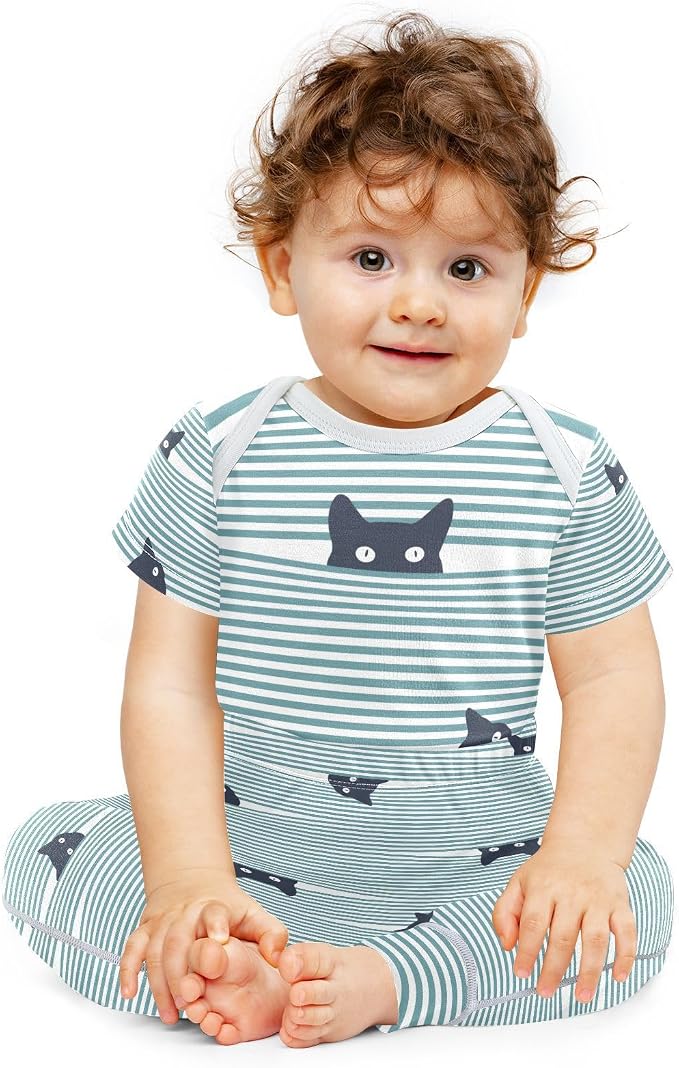 Baby Clothes Set Infant Bodysuits Pants Sets 0-24M - Image 2