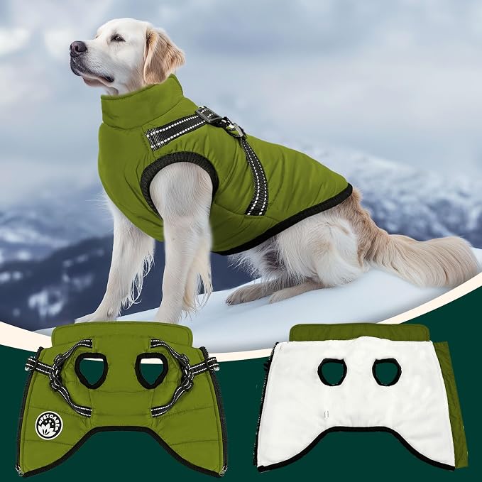 PETCARE Winter Dog Coat with Harness Built in Waterproof Dog Jackets Warm Pet - Image 6
