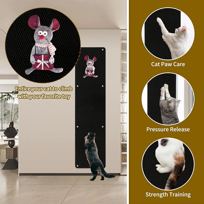 FHTONGE 71x15.8 Thickened Cat Wall Climbing Carpet - Image 6
