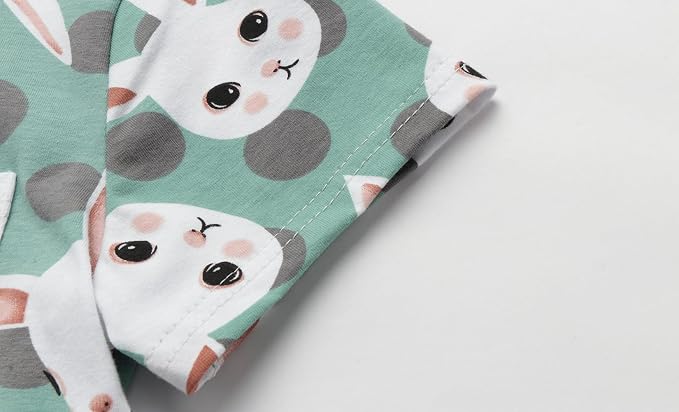 Mud Kingdom Little Girls Dresses Cotton Summer Holiday Cute Cat Dress Short - Image 5
