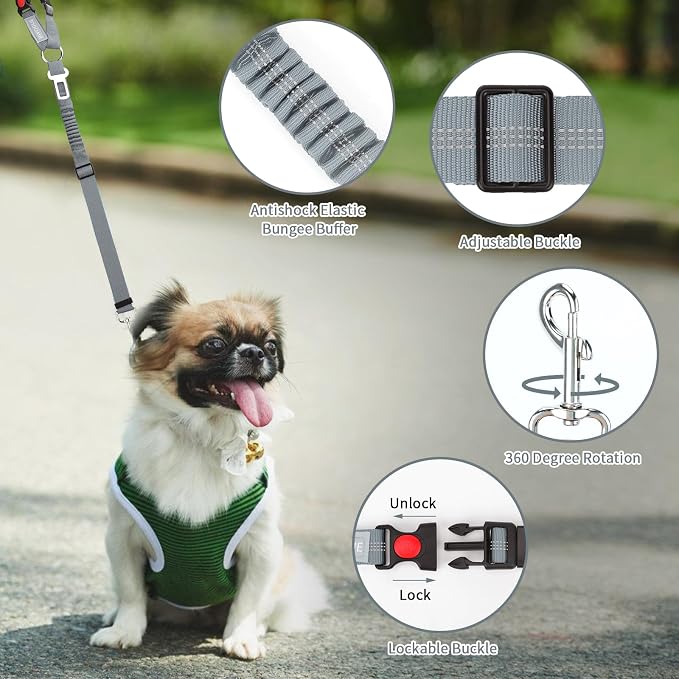 BWOGUE 2 Piece Dog Seat Belt for Car - Image 4
