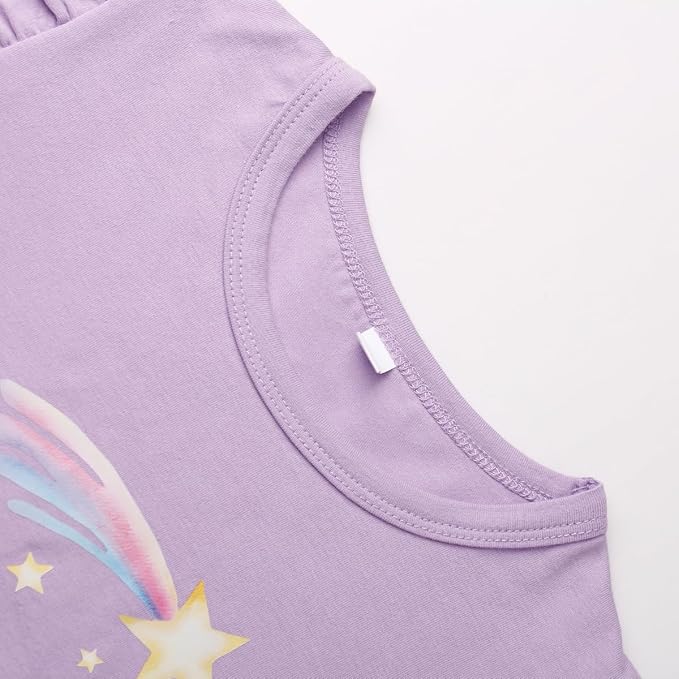 Akyzic Little Girl Skirt Outfit Two Piece Spring Summer Outfit Butterfly Dress - Image 3