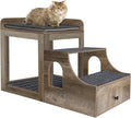 Cat Window Perch with Removable Stairs, Large Pet Bunk Bed with Drawer and by SEPTBOT