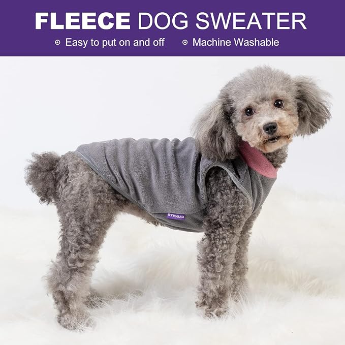 cyeollo 2 Pack Dog Sweaters for Small Dogs Lightweight Stretchy Fleece Vest - Image 8