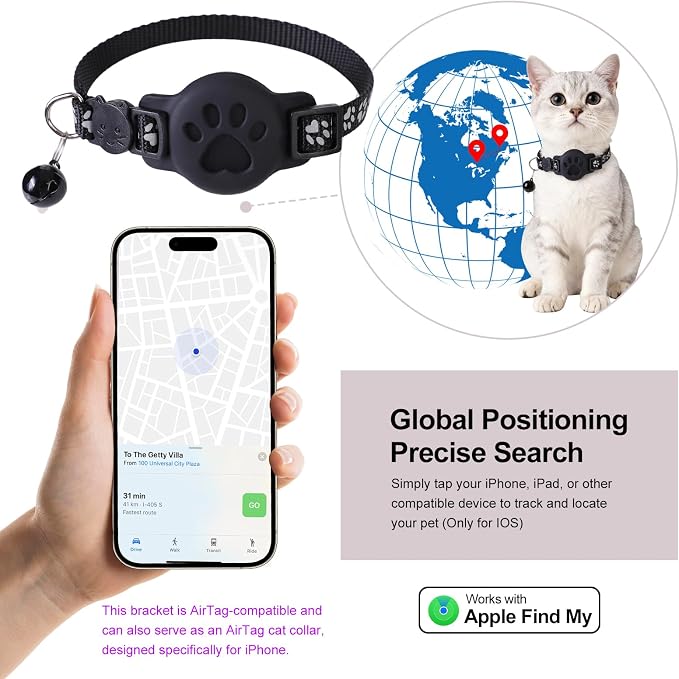 GPS Cat Collar with Bluetooth Tracker Holder - Image 2