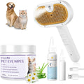 Pet Steam Brush for Dog & Cat–3-in-1 Spray Hair Removal Comb–Steam Brush for by VVWVVW