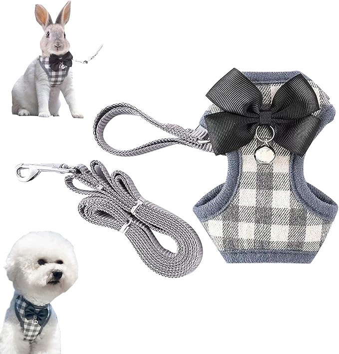 Cat Harness, Dog Harness and Leash Set, Bunny Rabbit Ferret Harness by kcjuoam