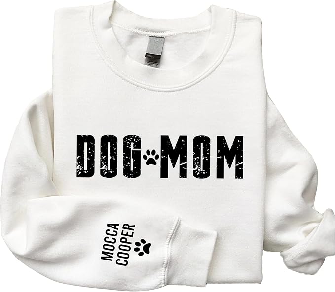 Personalized Dog Mom Sweatshirt, Custom Pet Name Sweater - Image 5