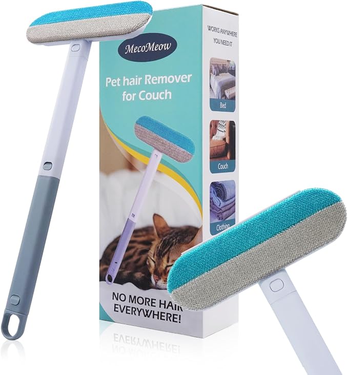 Pet Hair Removal Brush for Couch, Washable Lint Cleaner for Dog and Cat Hair by MecoMeow