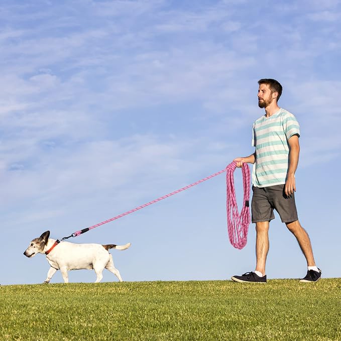Long Dog Leash for Training 30Ft-Reflective Nylon Rope - Image 6