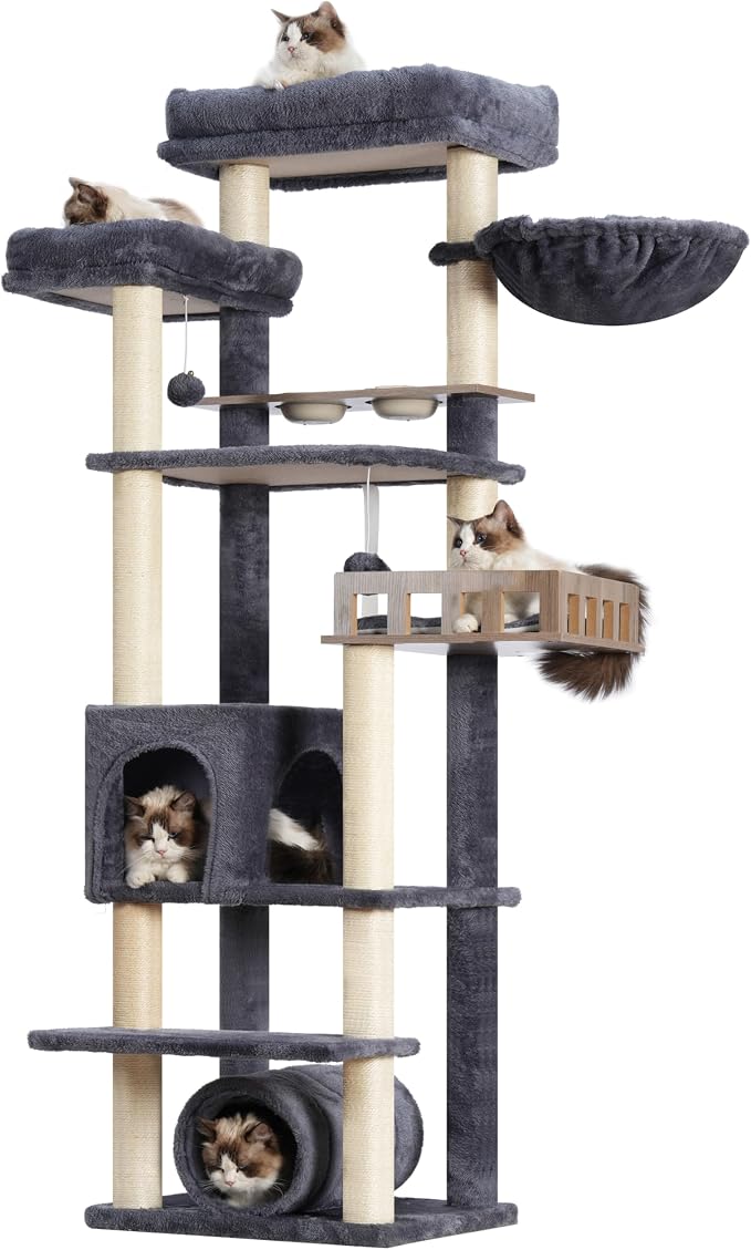 Cat Tree with Tunnel, Cat Tower - Image 9