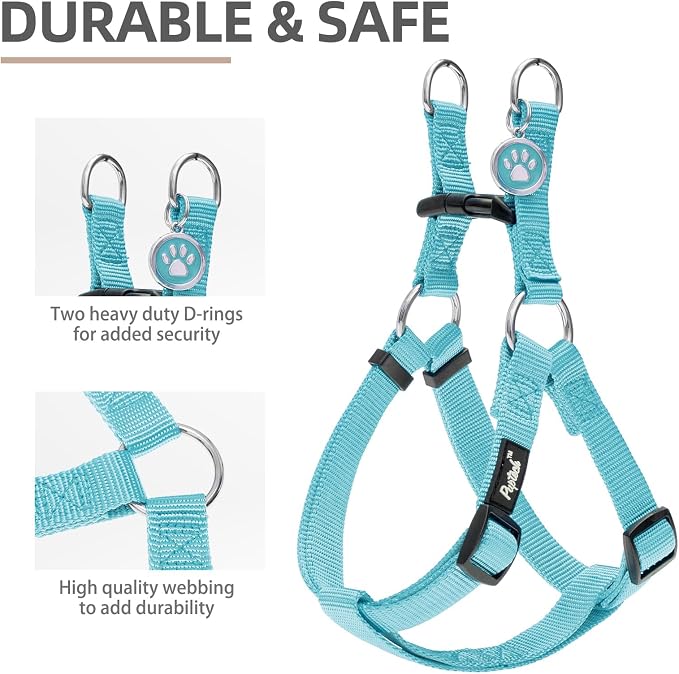 PUPTECK No Pull Dog Harness Soft Adjustable Basic Nylon Step in Puppy Vest - Image 2