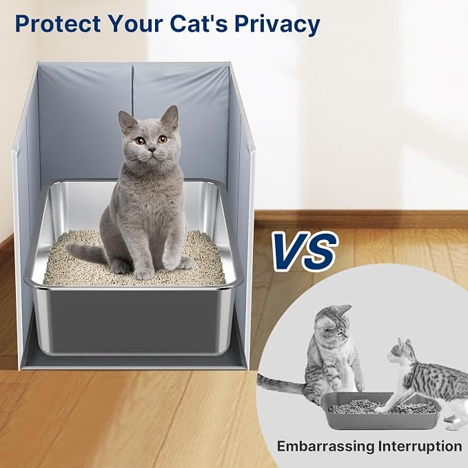 24"L × 17"W × 16"H Foldable Cat Litter Box Enclosure, All-in-One Litter Box - Image 7