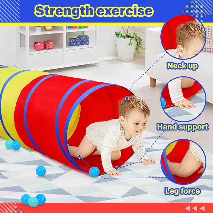 PigPigPen Kids Tunnel for Toddlers, Pop Up Play Tunnel Tent for Babies or Dogs - Image 5