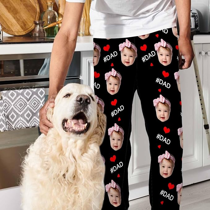 MyPupSocks Customized Face Pajamas Pants Sleep Bottoms - Image 2