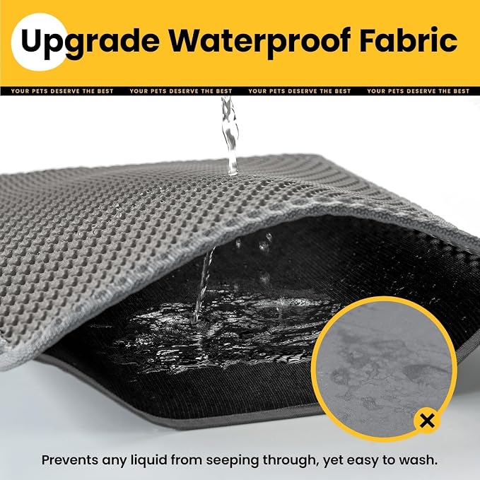 Small Cat Litter Box Mat: Easy Clean Kitty Litter Trapping Mat - Image 2