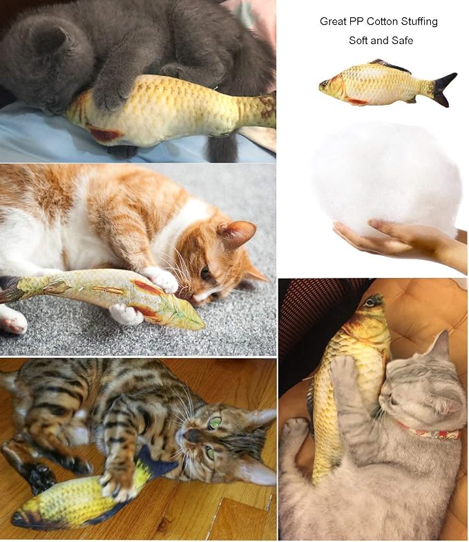 Cat Toys Set, Cat Retractable Teaser Wand, Catnip Fish, Interactive Cat Feather - Image 3