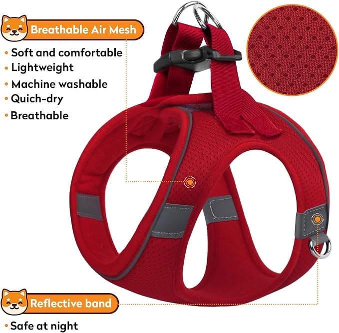 Dog Harness with Leash Set, No-Pull Step-in Reflective Pet Harness with 1 Leash - Image 4