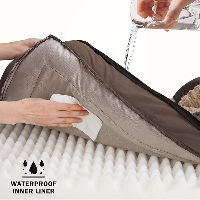 INVENHO Orthopedic Dog Bed for Large Dogs, Washable Waterproof, Egg-Crate Foam - Image 3