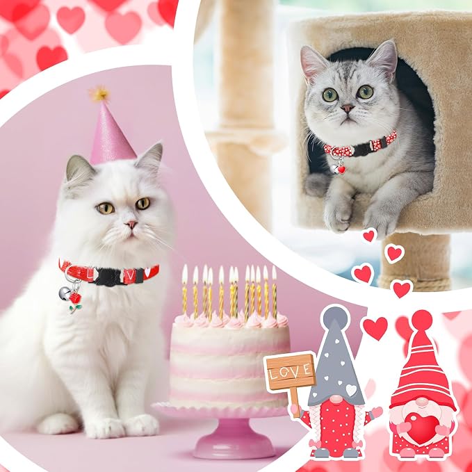 8 Pcs St. Patrick's Day Adjustable Cat Collar Easter Cat Collar - Image 5