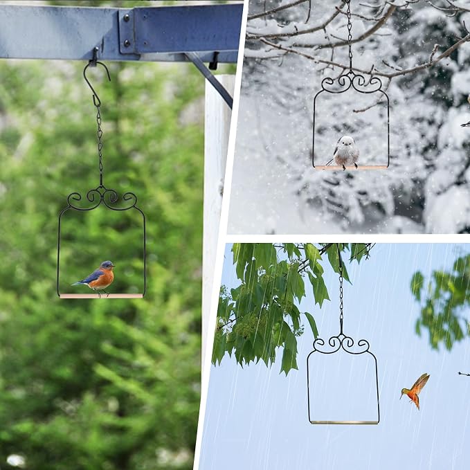 2PK Metal Frame Hummingbird Swings and Perches - Image 7
