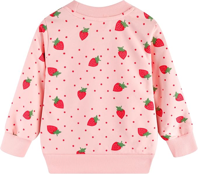 RETSUGO Toddler Baby Girls Sweatshirts Casual Pullover Crewneck Winter Long - Image 3