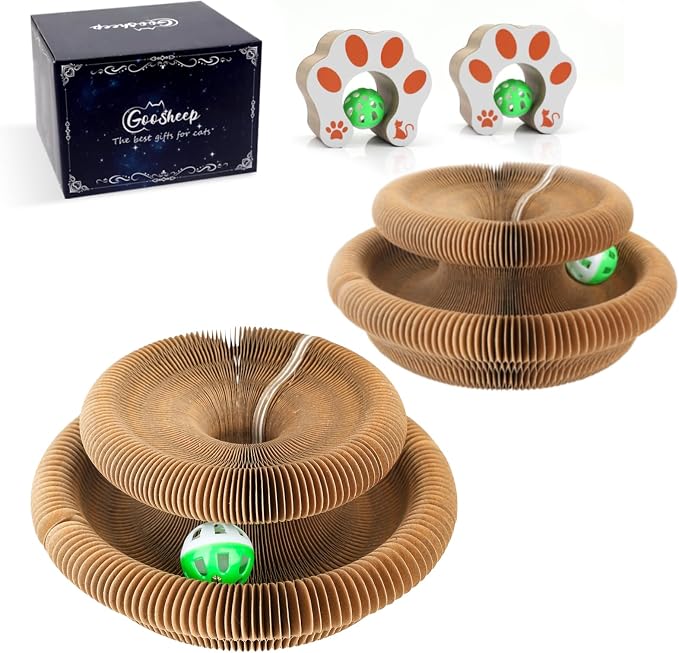 2Pack Magic Organ Cat Scratching Board Cat Accordion Toy Cats Scratching Post by Goosheep