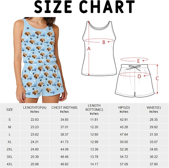Custom Short Pajamas Set with Photo, Personalized Pajamas - Image 7