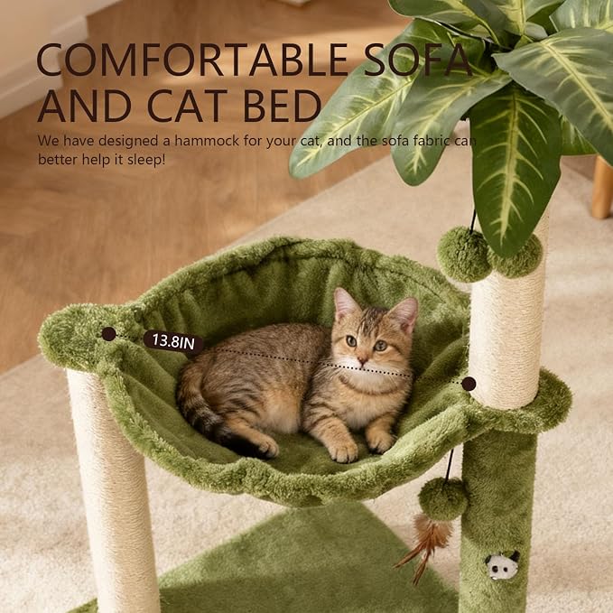 MECOOL Cat Tree for Indoor Cats 35" Tall Cat Scratching Post - Image 6