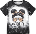 PATPAT Girls Crewneck Short Sleeve Graphic Tees Animal Print Shirts Cute Summer by PATPAT