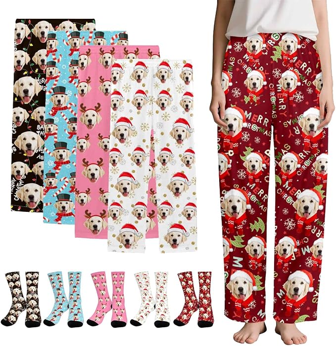 Custom Couple Pajama Pants Sock by FUNAO