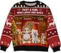 Wrappiness A Girl And Her Dog Christmas Sweatshirt by Wrappiness