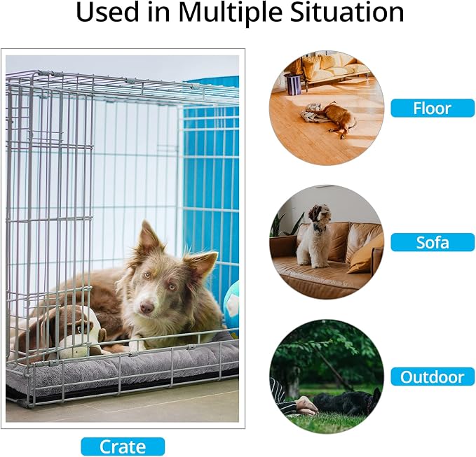 Dog Beds Crate Pad for Medium/Large Dogs Fit Metal, Ultra Soft, Washable & - Image 3