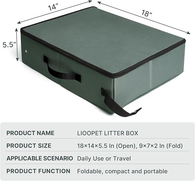 Portable Litter Box for Cats Kitten Foldable Travel Litter Box - Image 3