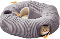 Large Cat Tunnel Bed for Indoor Cats, Cat Donut Tunnel Toy by WINDRACING