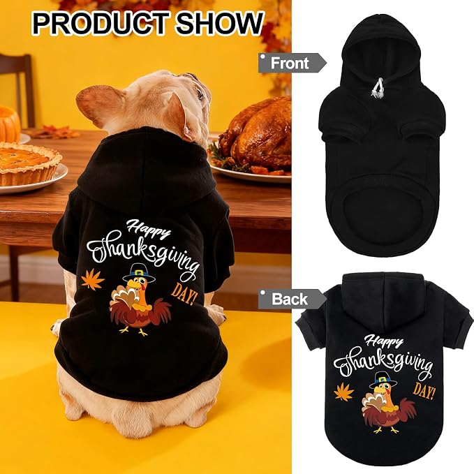 EXPAWLORER Fall Dog Hoodie-Soft and Warm Dog Sweaters, Pet Clothes Autumn - Image 4