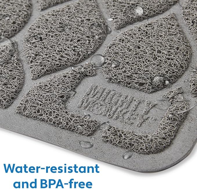 MIGHTY MONKEY Waterproof BPA Free Cat Litter Box Trapping Mat, Easy Clean Floors - Image 3