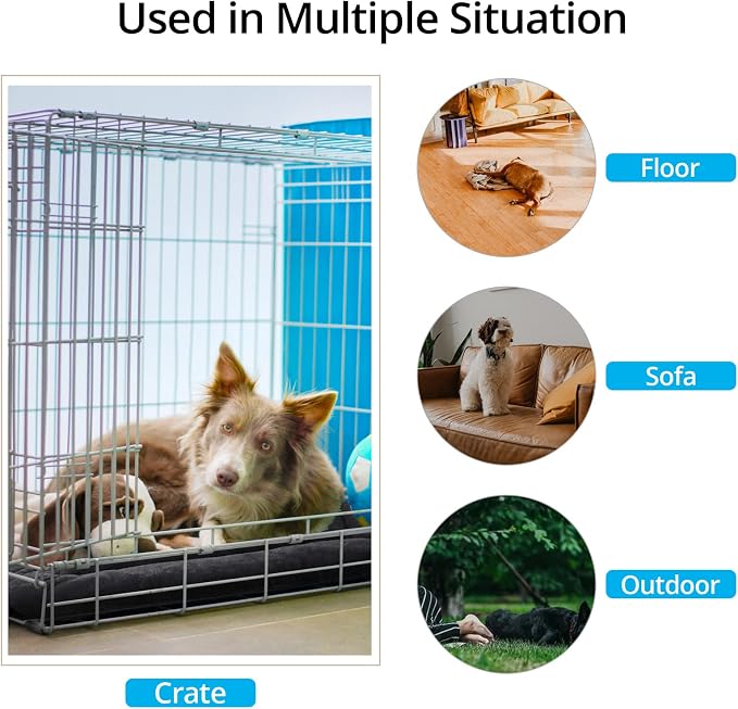 Dog Beds Crate Pad for Dogs Ultra Soft Dog Crate Bed Washable & Anti-Slip - Image 3