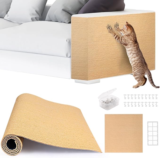 2pack Cat Scratch Couch Furniture and Wall Protector | Adhesive Cat Scratch Pad by Unknown