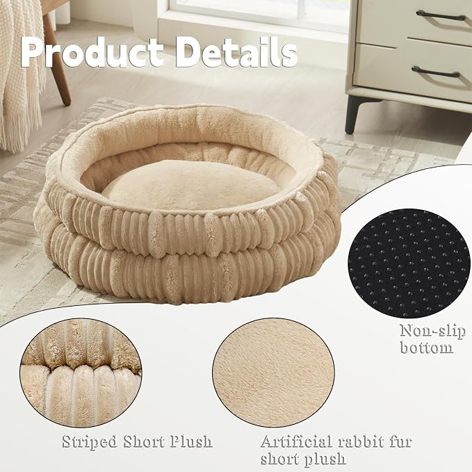 Cat Beds for Indoor Cats, Kitten Bed, Dog Bed for Small Dogs Breeds, Puppy - Image 2