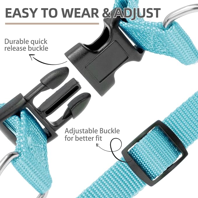 PUPTECK No Pull Dog Harness Soft Adjustable Basic Nylon Step in Puppy Vest - Image 3