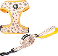 Dog Cat Harness and Leash Set, Puppia Soft Mesh Padded and Adjustable Puppy by COOWONE