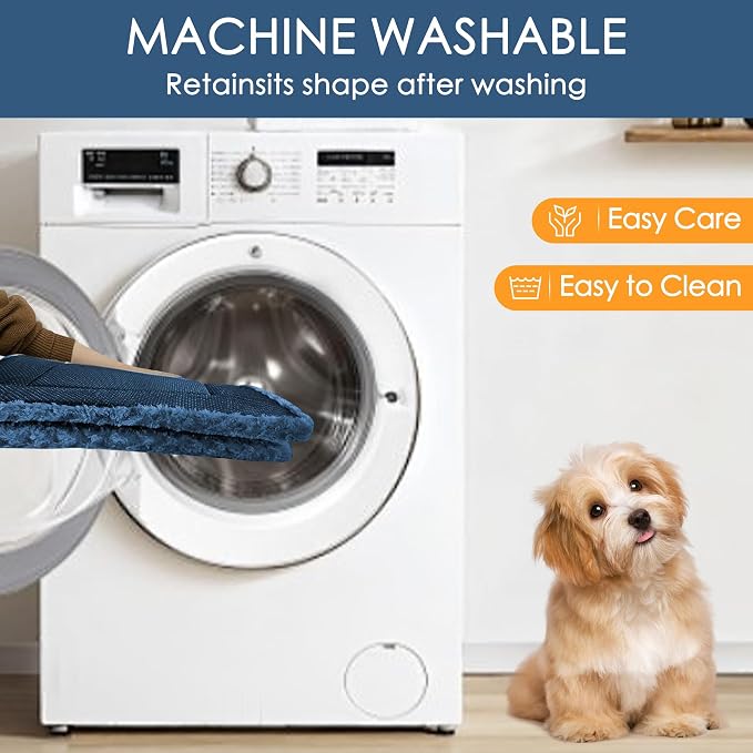Washable Dog Bed Plush Orthopedic Outdoor Crate Mat - Image 4