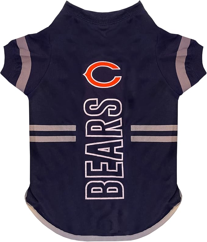 Pets First NFL Chicago Bears Dog T-Shirt, Football Dogs & Cats Shirt by PETSFIRST