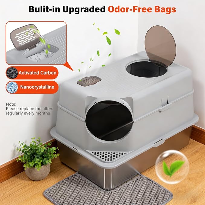 Extra Large Stainless Steel Litter Box - Image 5