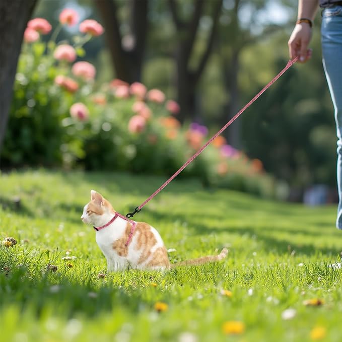 Cotton Cat Harness and Leash Set, Escape-Proof Adjustable Soft Harness - Image 4