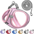 Solmoony Sparkly XXS Dog Harness and Leash Set, Step in Soft Light Puppy Vest by SOLMOONY
