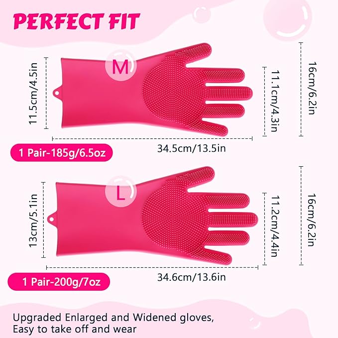 Pecute Pet Grooming Gloves Large, Heat Resistant Dog Washing Gloves - Image 6