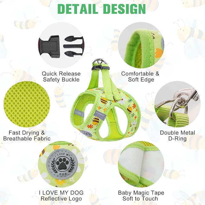 BEAUTYZOO Step in Dog Harness and Leash Set, Reflective Dog Harness No Pull No - Image 3